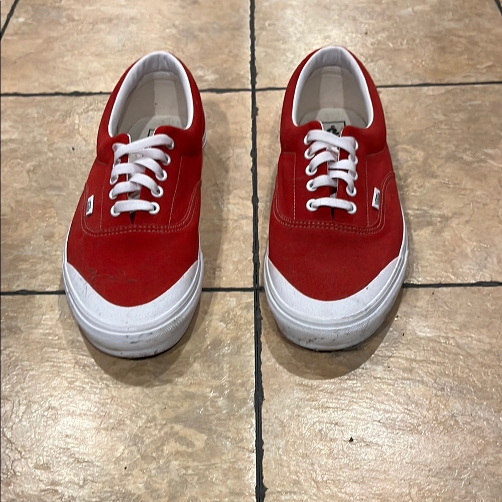 Vans Red Canvas Sneakers